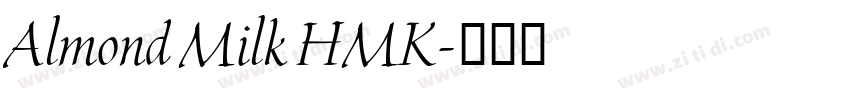 Almond Milk HMK字体转换